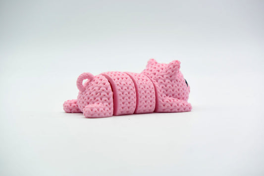 Knitted Articulated Pig Flexi Keychain - image 2