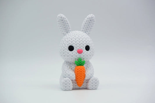 Knitted Bunny With Carrot - Easter - image 2