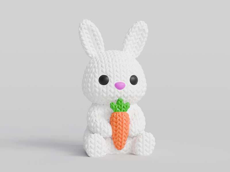 Knitted Bunny With Carrot - Easter - image 4