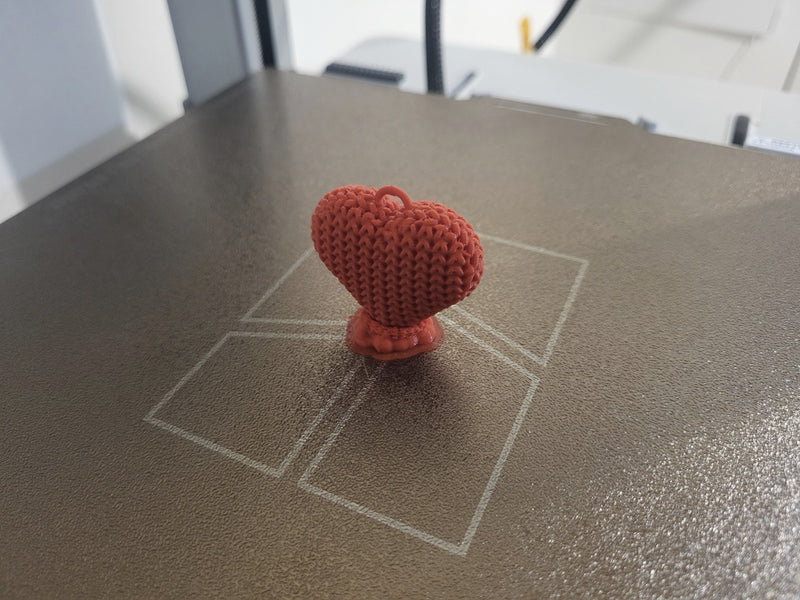 Knitted Double-Sided Heart Keychain - image 3