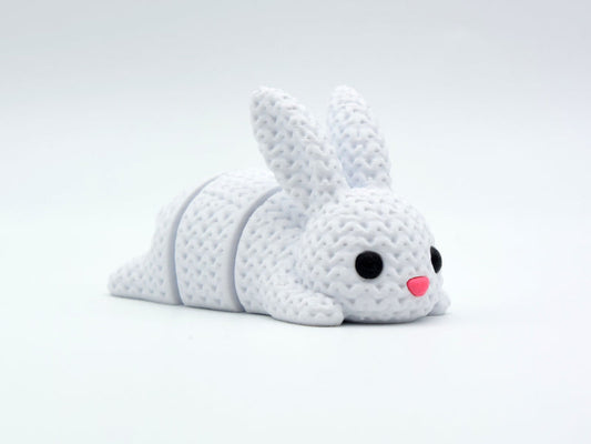 Knitted Articulated Bunny Rabbit - 3D printed home decor