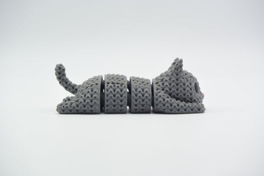 Knitted Articulated Cat - image 2