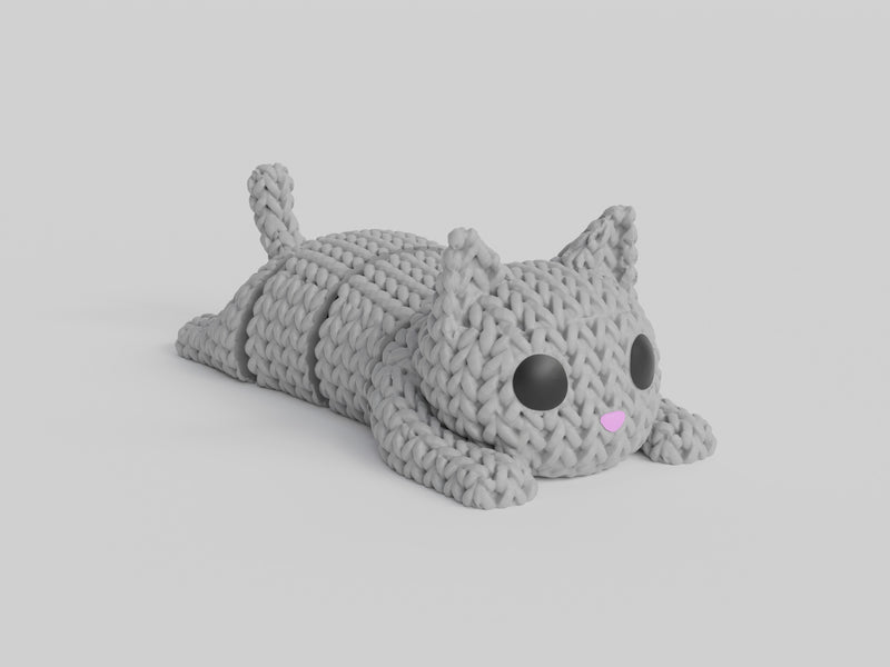 Knitted Articulated Cat - image 4