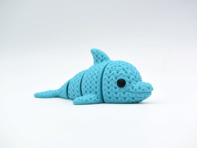 Knitted Articulated Dolphin - 3D printed home decor