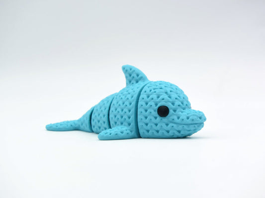 Knitted Articulated Dolphin - 3D printed home decor
