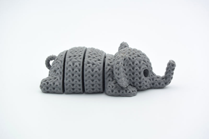 Knitted Articulated Elephant Flexi Keychain - image 2