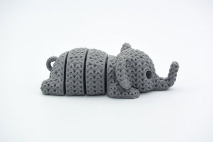 Knitted Articulated Elephant Flexi Keychain - image 2