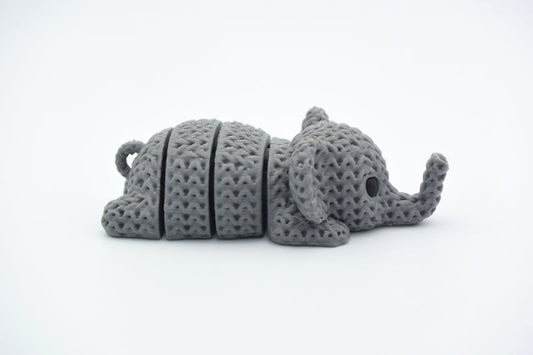 Knitted Articulated Elephant Flexi Keychain - image 2