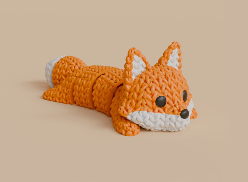 Knitted Articulated Fox - image 3