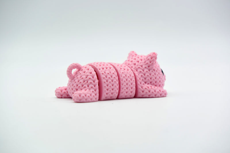 Knitted Articulated Pig Flexi Keychain - image 2