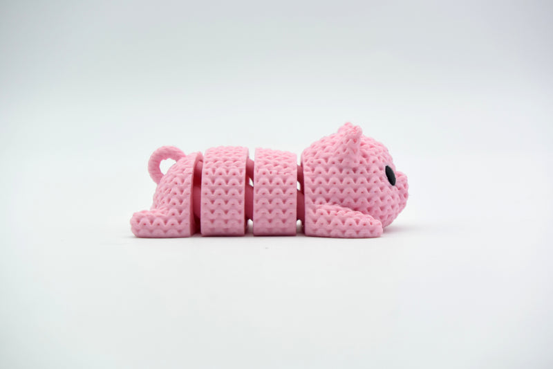 Knitted Articulated Pig Flexi Keychain - image 3