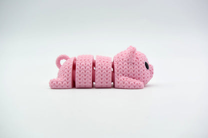 Knitted Articulated Pig Flexi Keychain - image 3