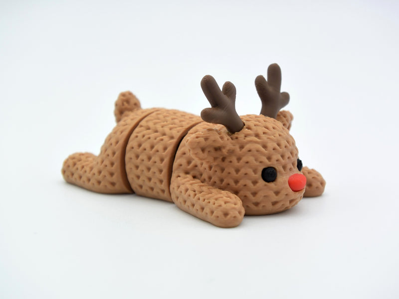 Knitted Articulated Reindeer - Christmas - 3D printed home decor