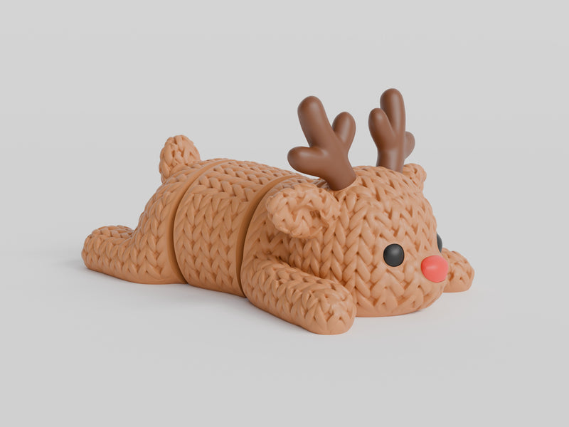 Knitted Articulated Reindeer - Christmas - image 4
