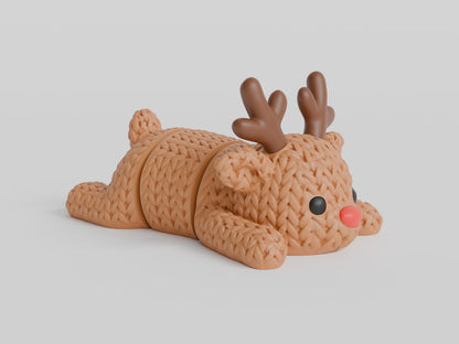 Knitted Articulated Reindeer - Christmas - image 4