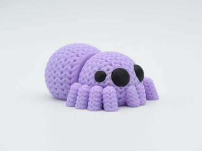 Knitted Articulated Spider - 3D printed home decor