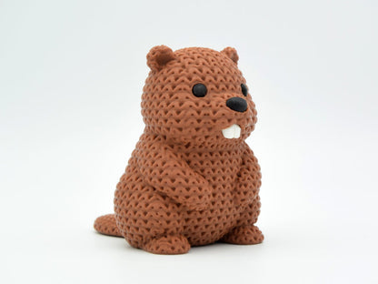 Knitted Beaver - 3D printed home decor