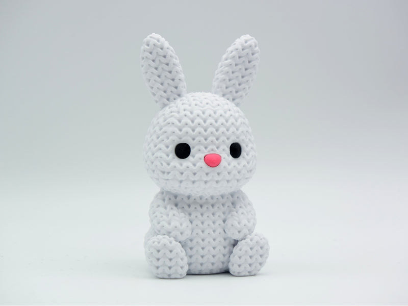 Knitted Bunny - Easter - 3D printed home decor
