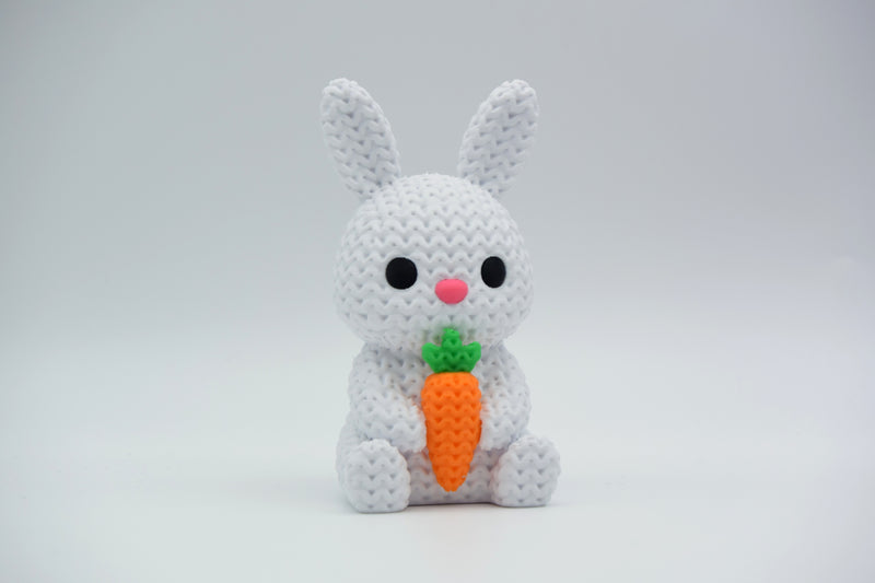 Knitted Bunny With Carrot - Easter - image 2