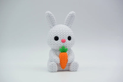 Knitted Bunny With Carrot - Easter - image 2