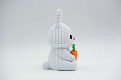 Knitted Bunny With Carrot - Easter - image 3
