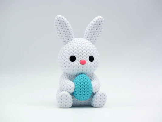 Knitted Bunny With Easter Egg - 3D printed home decor