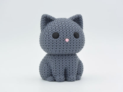 Knitted Cat - 3D printed home decor