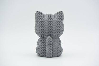 Knitted Cat With Heart - Valentine's Day - image 3
