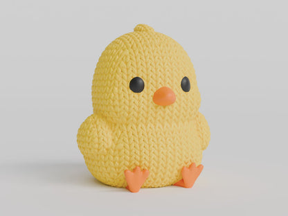 Knitted Chick - 3D printed home decor
