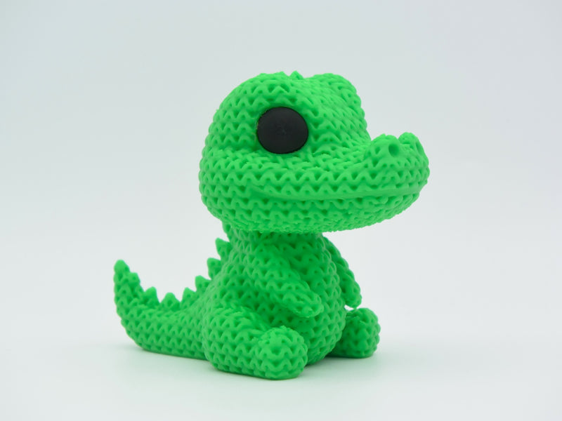 Knitted Crocodile - 3D printed home decor