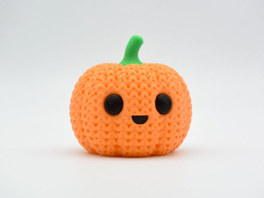 Knitted Cute Pumpkin - Halloween - 3D printed home decor