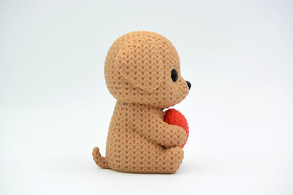 Knitted Dog With Heart - Valentine's Day - image 2