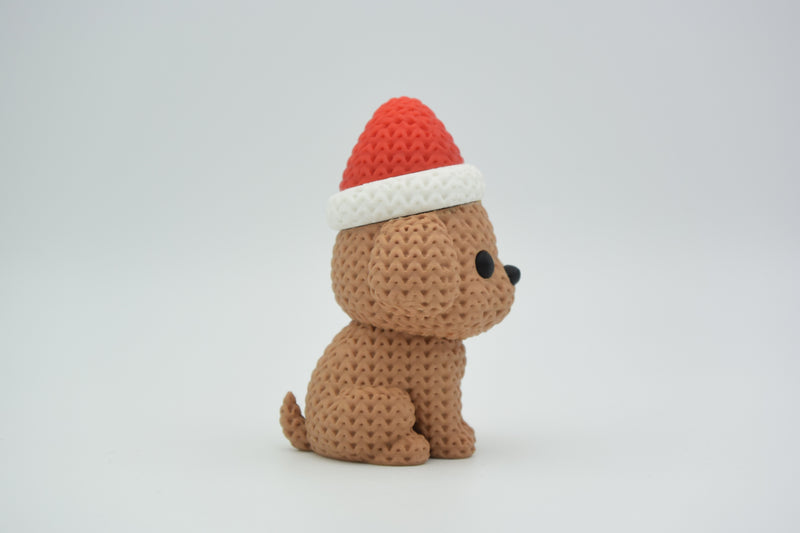 Knitted Dog with Santa Hat - Christmas - image 2