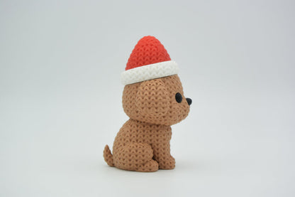 Knitted Dog with Santa Hat - Christmas - image 2