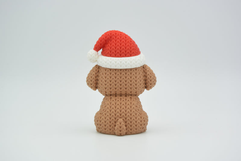Knitted Dog with Santa Hat - Christmas - image 3