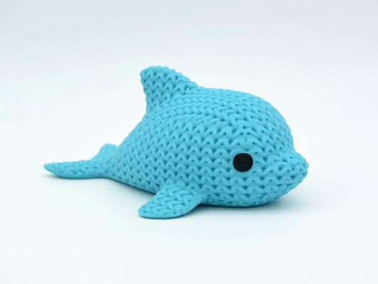Knitted Dolphin - 3D printed home decor