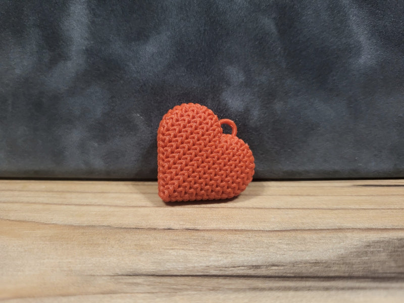 Knitted Double-Sided Heart Keychain - image 2