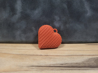 Knitted Double-Sided Heart Keychain - image 2