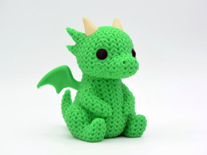 Knitted Dragon - 3D printed home decor