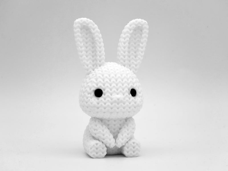 Knitted Easter Bunny Rabbit - 3D printed home decor