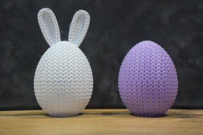 Knitted Easter Egg Container With Bunny Ears - image 3