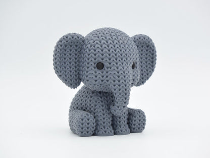 Knitted Elephant - 3D printed home decor