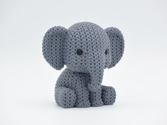 Knitted Elephant - 3D printed home decor