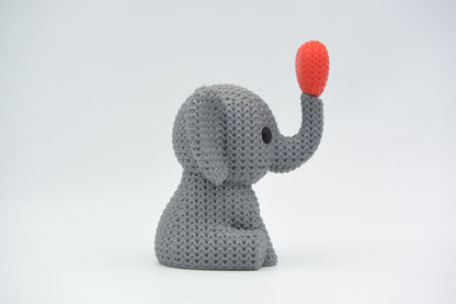 Knitted Elephant Blowing Heart - Valentine's Day - image 3