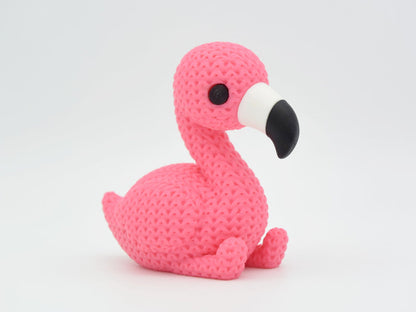 Knitted Flamingo - 3D printed home decor