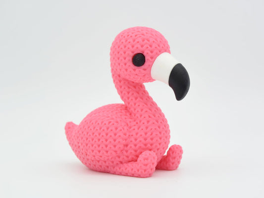 Knitted Flamingo - 3D printed home decor