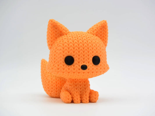Knitted Fox - 3D printed home decor