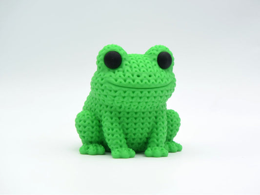 Knitted Frog - 3D printed home decor