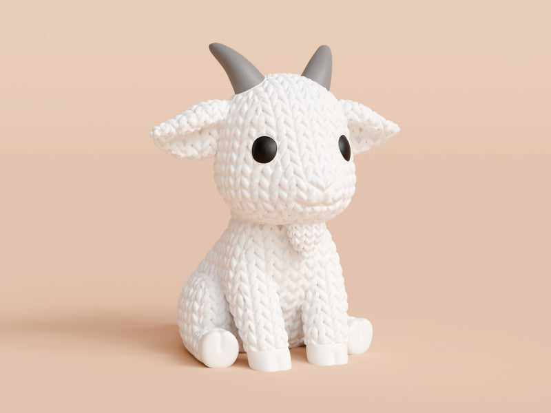 Knitted Goat - 3D printed home decor