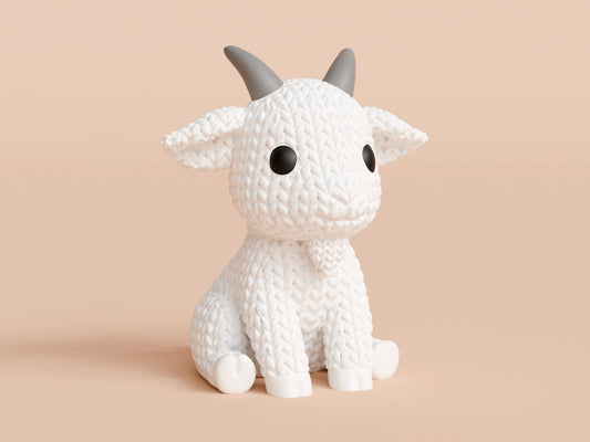 Knitted Goat - 3D printed home decor